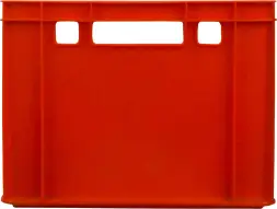 Ящик пластиковый сплошной Е3 (евроформат), 600x400x300 мм, 61 л, красный [210]