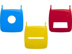 Пластиковый мусорный контейнер на колесах, 120л, красный