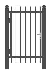 Кованая металлическая калитка МК2