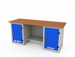 Верстак ДВК с 2 тумбами WOKER PRO 2101.2000