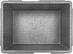 Термобокс пенополипропиленовый с крышкой STP Light, 400х300х220 мм, 14 л, 30 кг/м3, серый