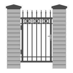 Кованая металлическая калитка МК7