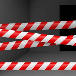 Лента оградительная (красно-белая)