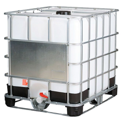Еврокуб (IBC-контейнер) на комбинированном поддоне восстановленный, 1000 л, белый [RECO комби]