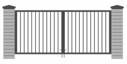 Распашные металлические ворота РВ-1, 4000x2000 мм