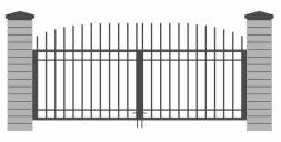 Распашные металлические ворота РВ-4, 4000x2000 мм