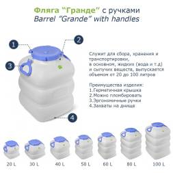 Бидон (фляга) 40 литров, белый