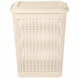 Корзина для белья 50л, бежевый