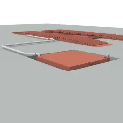 Эстакада металлическая Каскад Комфорт, разборная, 6м, усиленная, грузоподъемность 70т, красная