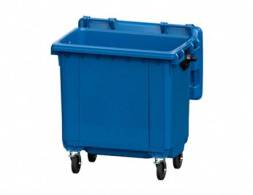 Контейнер пластиковый для мусора (ТБО/ТКО) с крышкой на колесах, 770 л