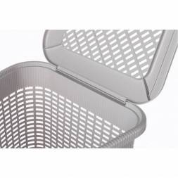 Корзина для белья угловая, 50л, светло-серый