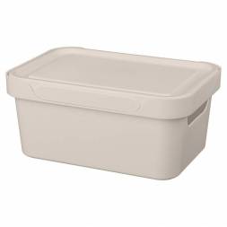 Ящик с крышкой универсальный Luxe, 4,6л, светло-бежевый