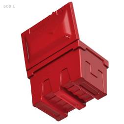 Ящик для соли, реагентов 500 литров, красный