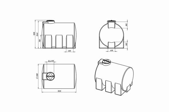 Емкость ЭВГ 3000 л