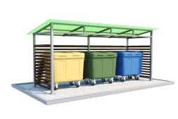 Контейнерная площадка открытого типа КП20, 4500x2000x2500 мм