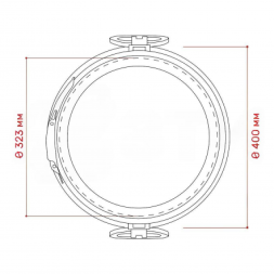 Бочка пластиковая с крышкой, металлическим обручем и ручками, 48 л, 320мм, синий [БП48.02/15]