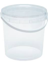Ведро пластиковое с крышкой, 1.5 л, прозрачный [5073]