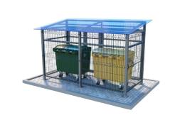 Контейнерная площадка закрытого типа из 3D-панелей КП23, 3000x2000x2500 мм