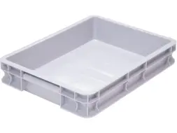 Ящик пластиковый сплошной, 400×300×75 мм, 6.4 л, синий [700.03.02 ГД]