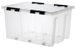 Контейнер с крышкой и клипсами Rox Box Original, 120 л, 740x565x410 мм, прозрачный