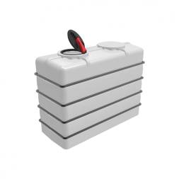 Емкость K 3000л белая с откидной крышкой в обрешетке