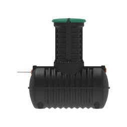 Автономная канализация Rostok Ground 4 с горловиной 1000 мм и принудительным отведением, 1800л, черный [001.1500.899.000]