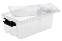 Контейнер с крышкой и клипсами Rox Box Home, 10л, 100x170x210 мм, прозрачный