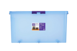 Контейнер с крышкой и клипсами Rox Box Home, 80л, 720x390x380 мм, синий